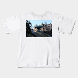 Sheffield High Street Peace Gardens Water Fountain Photograph Kids T-Shirt